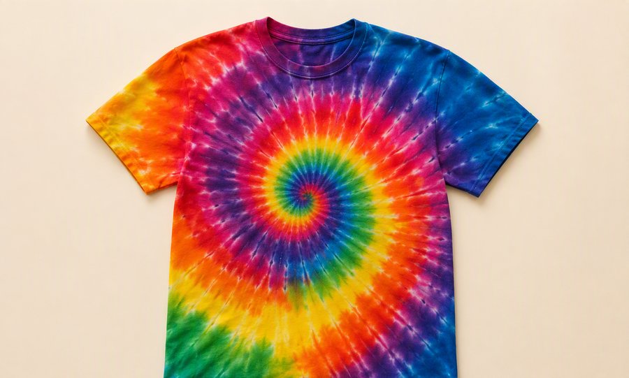Tie and dye sur un vêtement fini
