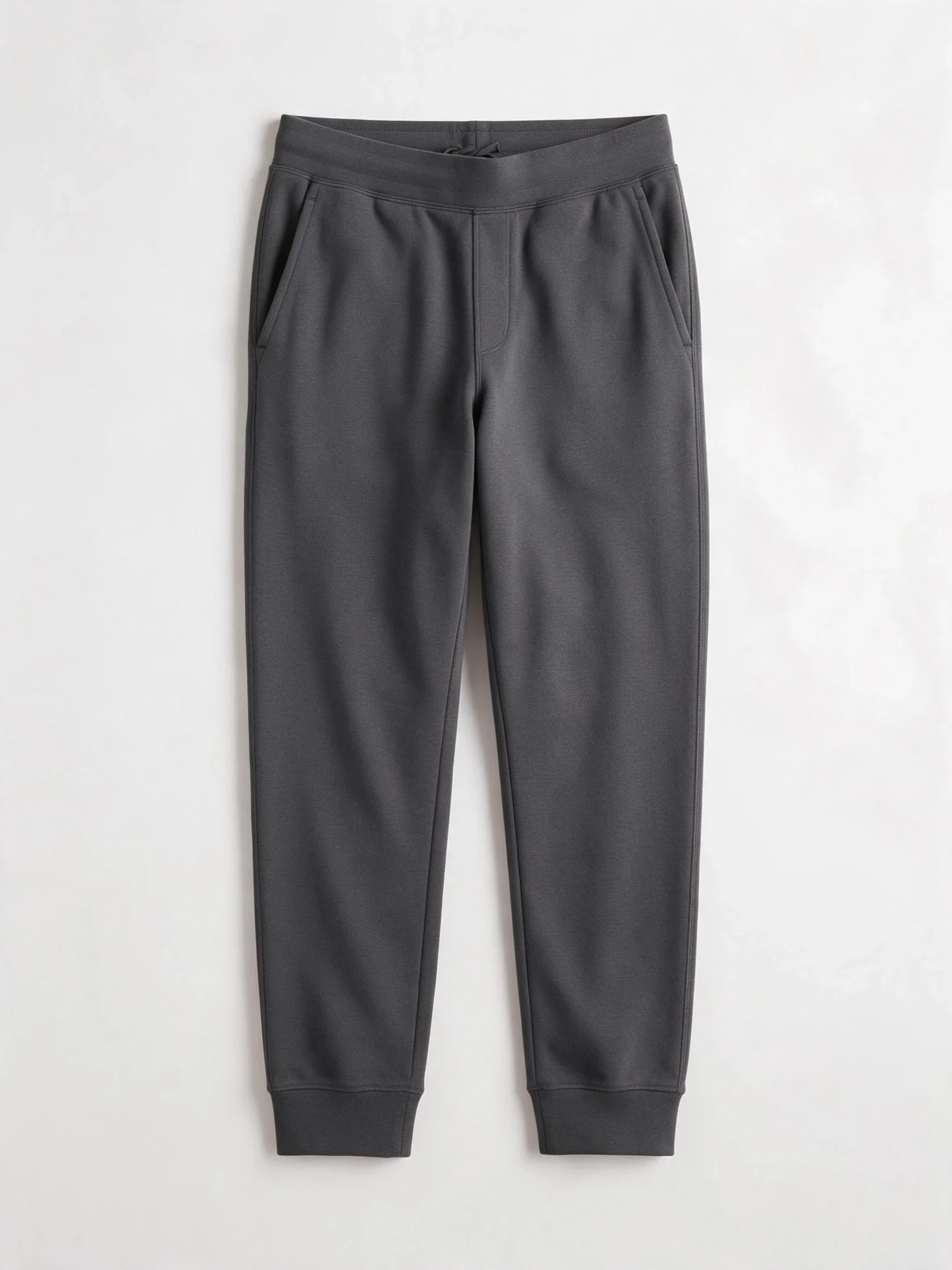 AI design concept of charcoal sweatpants with an elasticated waist and cuffs