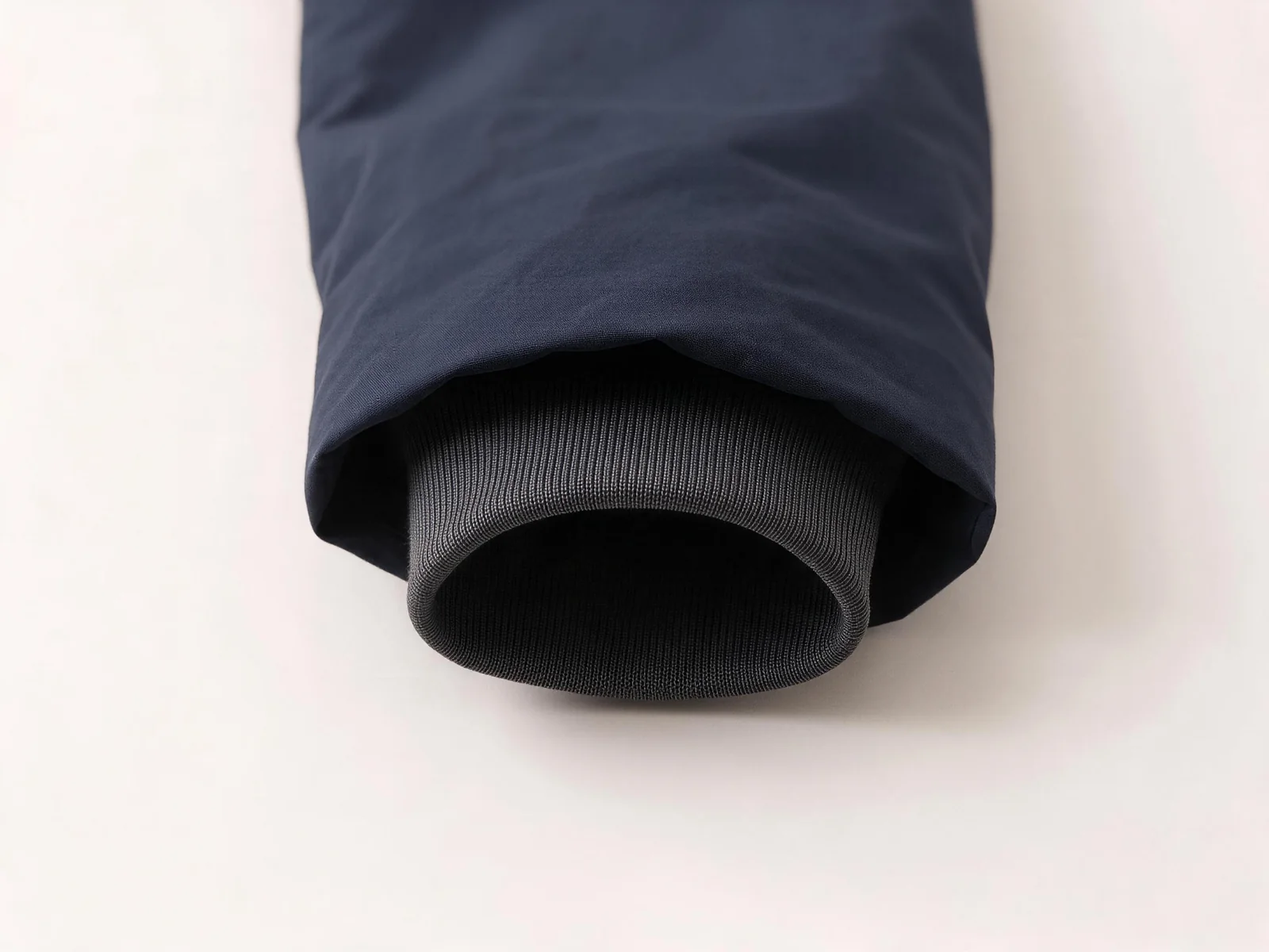 AI design concept showing a jacket sleeve with an inner rib-knit cuff